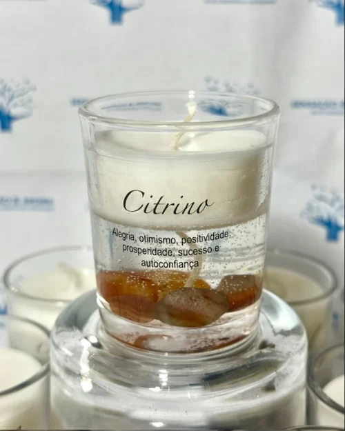 Vela Pedras Preciosas Cítrico