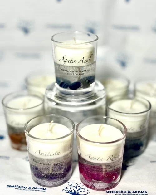 Vela Pedras Preciosas Sortido